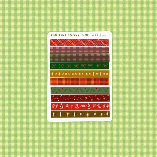 December Christmas Tapes Sticker Sheet