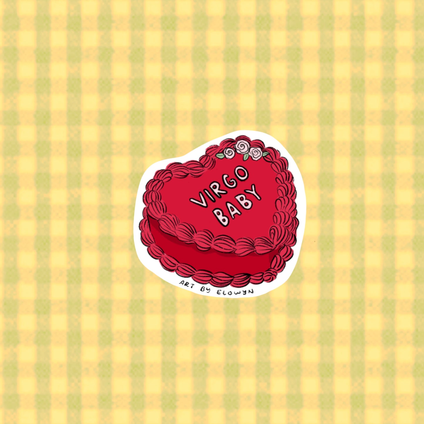 Virgo Cake Sticker