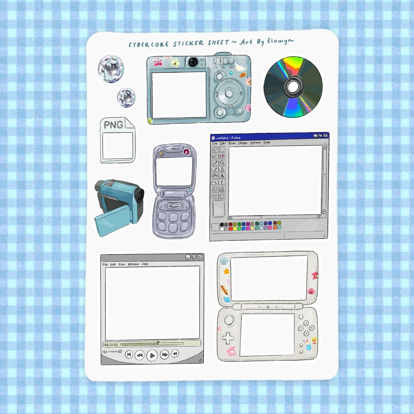 Cybercore Large Sticker Sheet