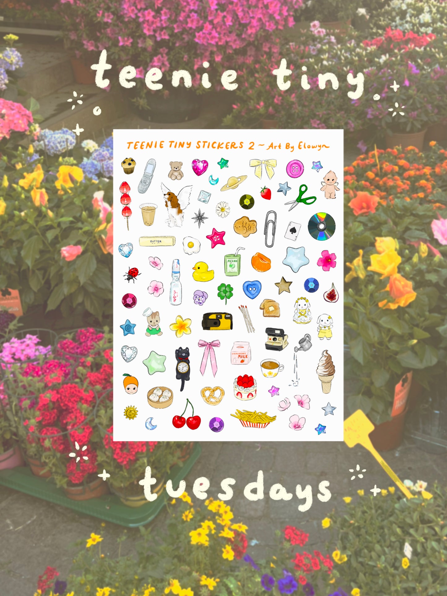 Teenie Tiny Stickers Sheet 2 - 5x7 Sticker Sheet