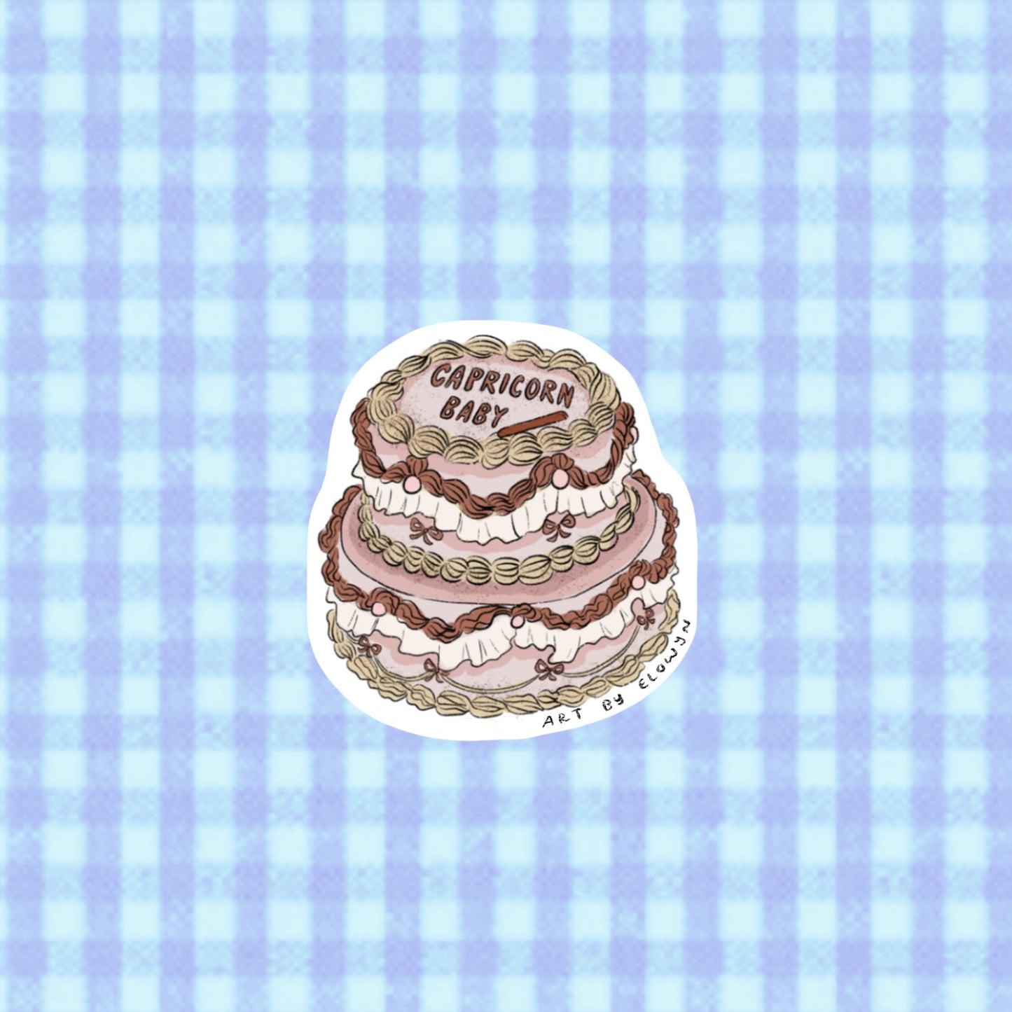 Capricorn Cake Sticker
