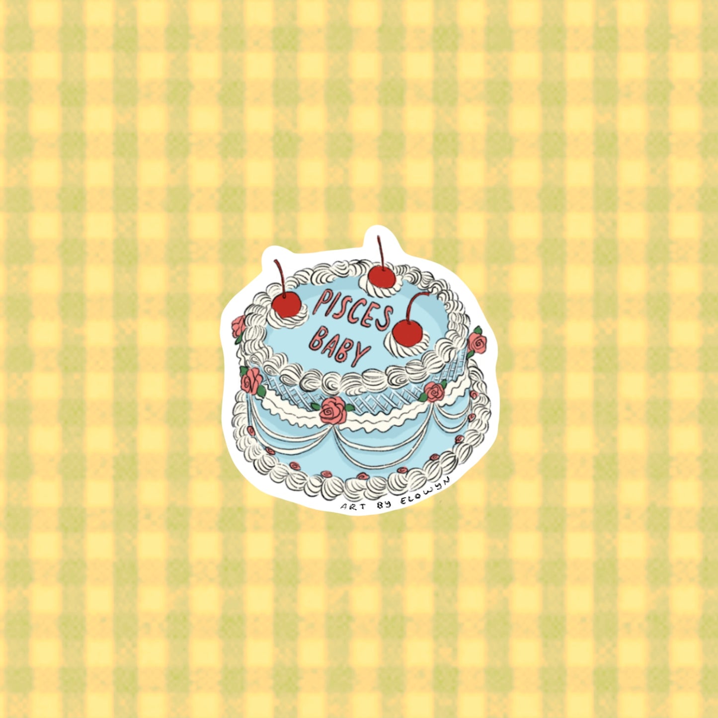 Pisces Cake Sticker