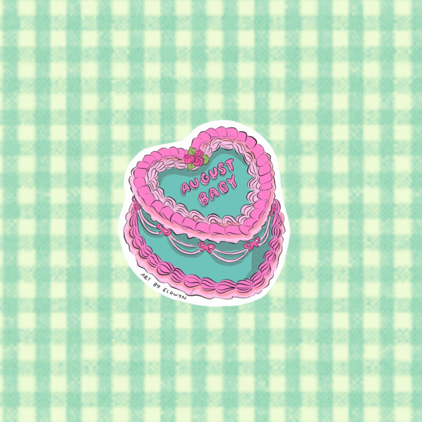 August Baby Cake Sticker
