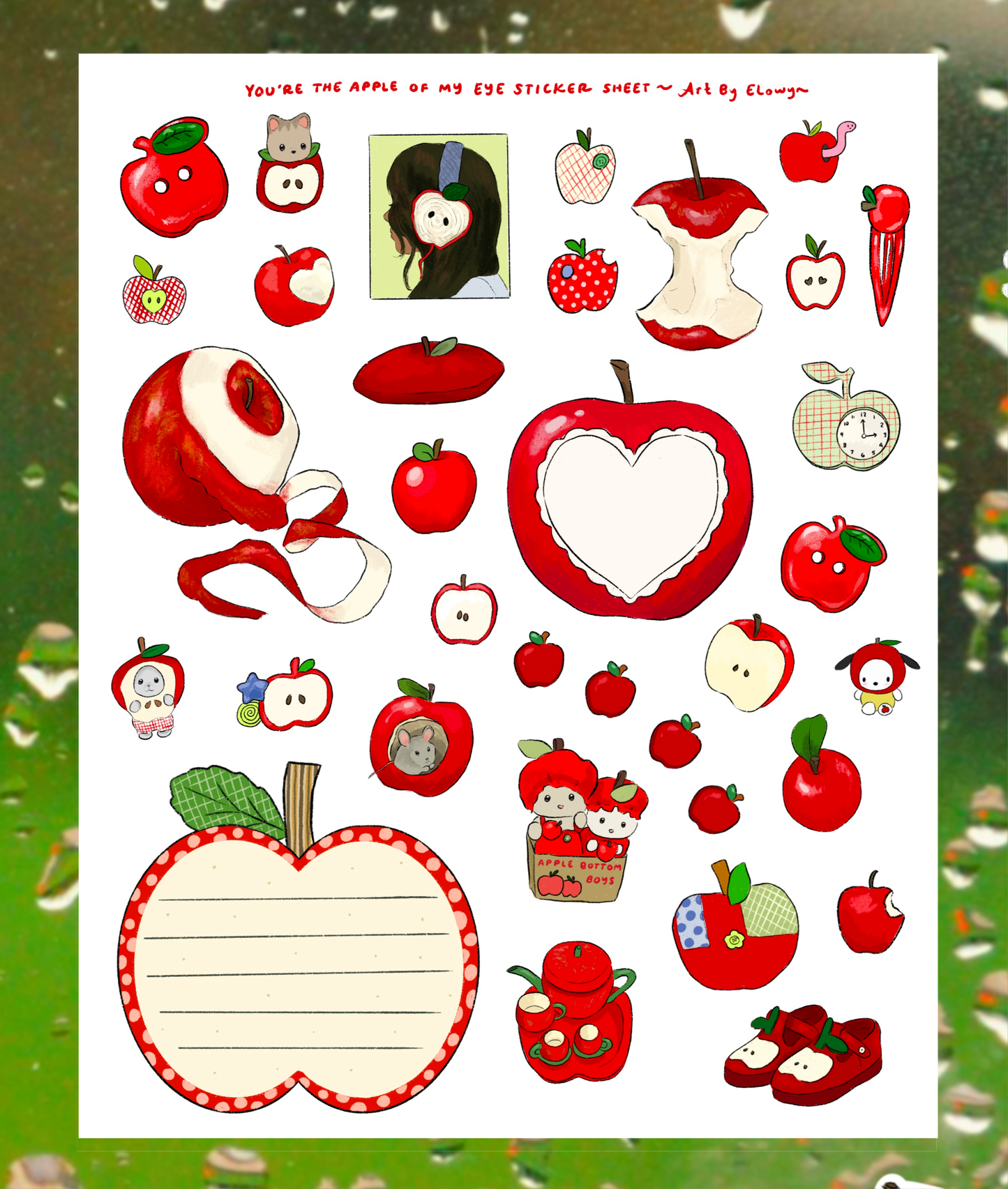 🍎 You’re the Apple of My Eye 🍎Apple Sticker Sheet