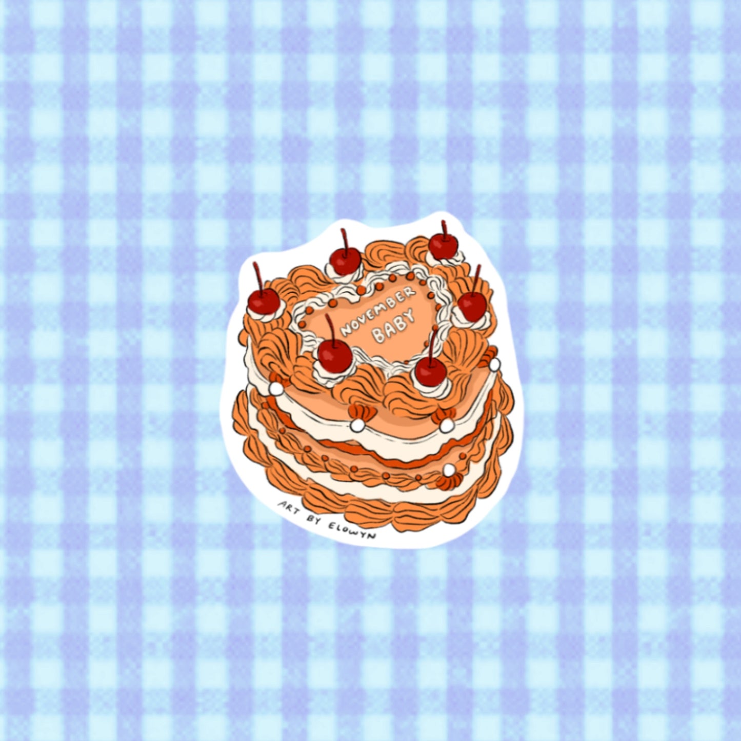 November Baby Cake Sticker