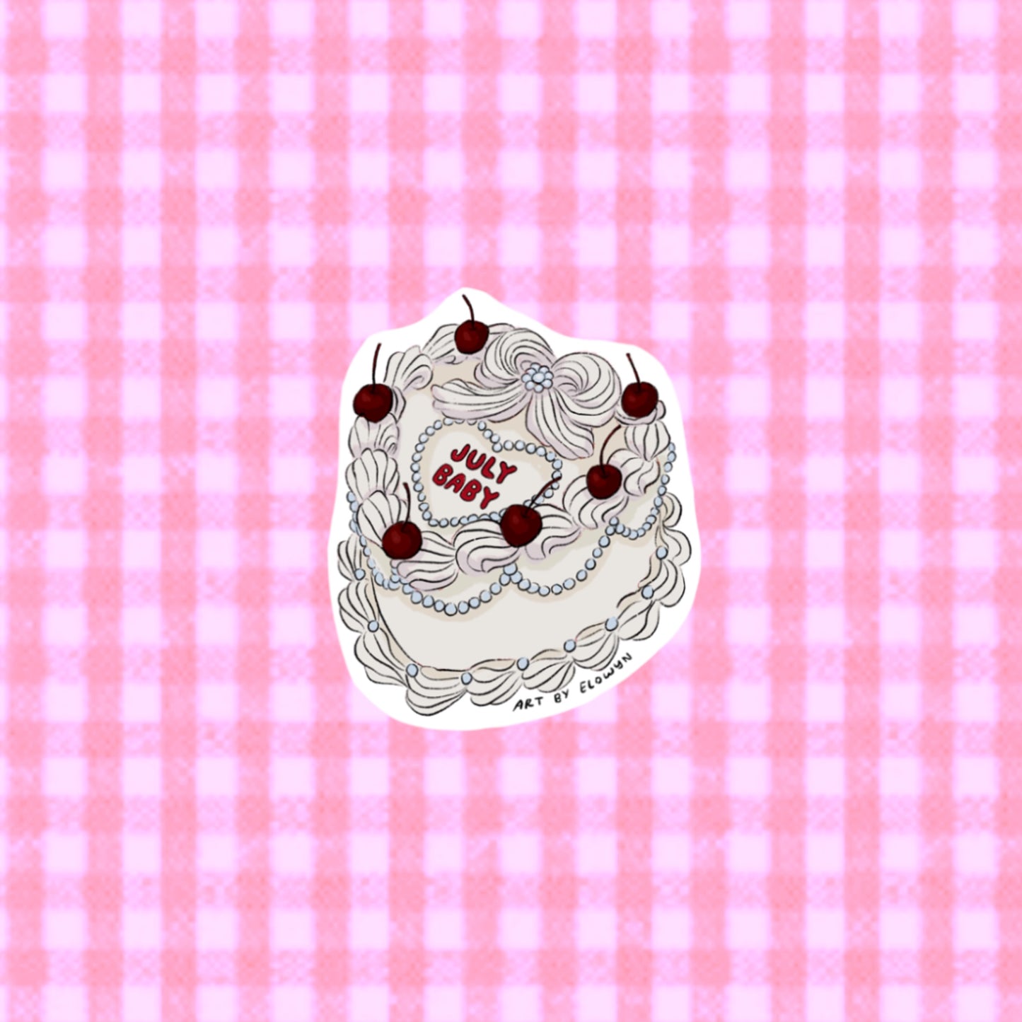 July Baby Cake Stickers