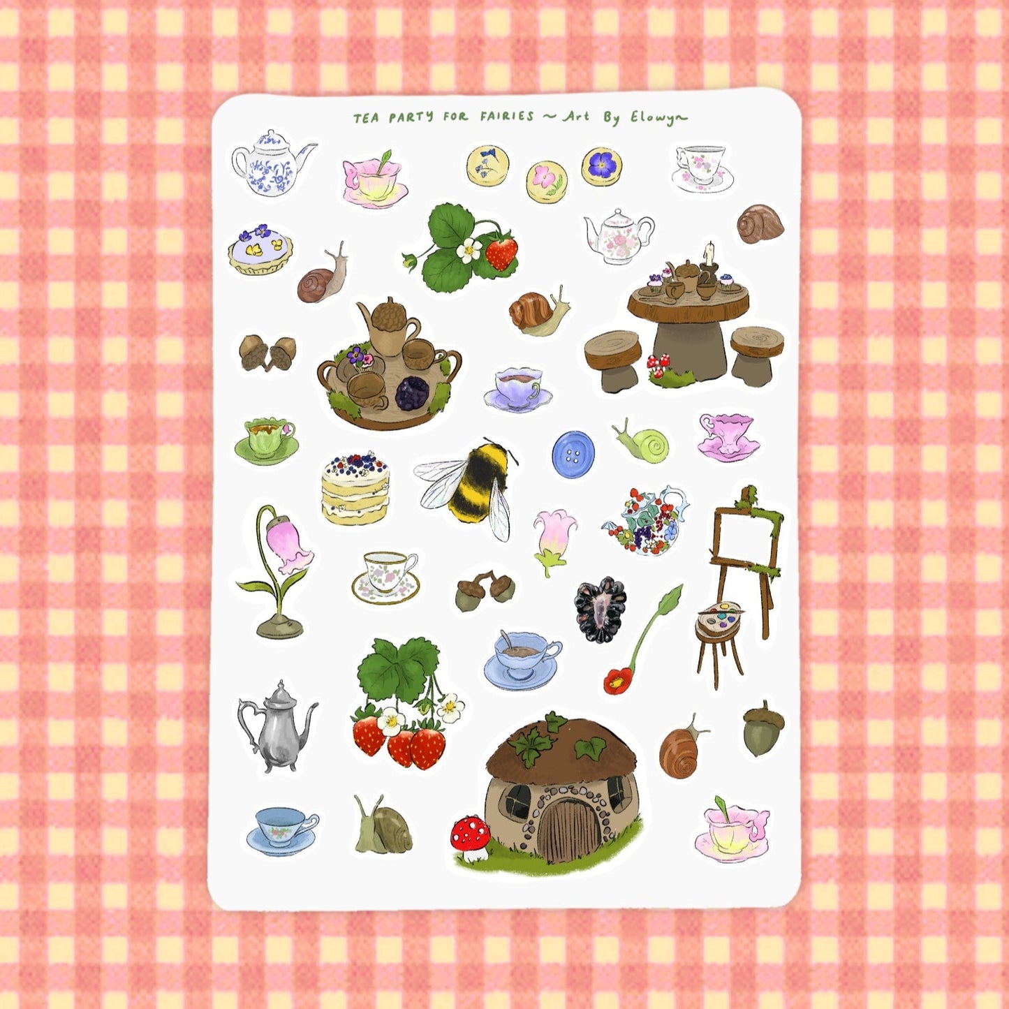 Tea Party for Fairies - 5x7 Sticker Sheet