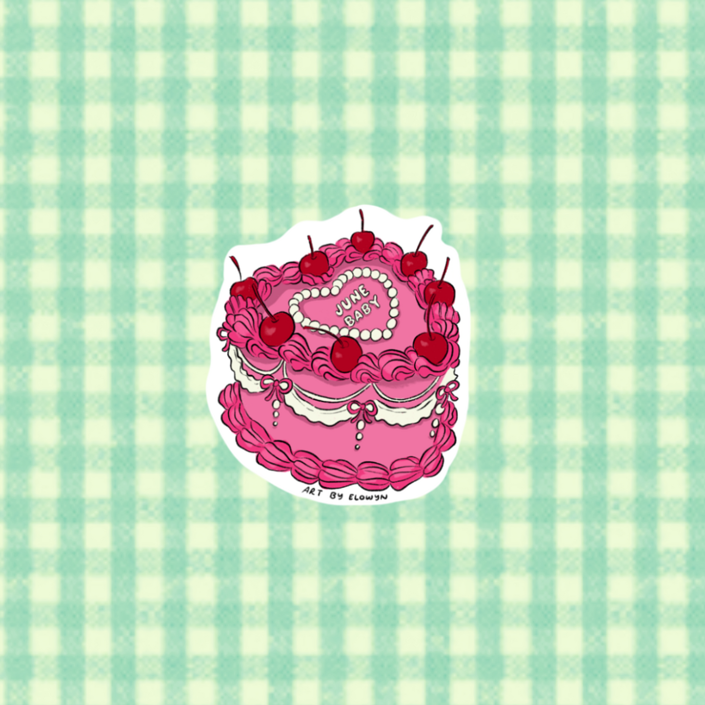 June Baby Cake Sticker