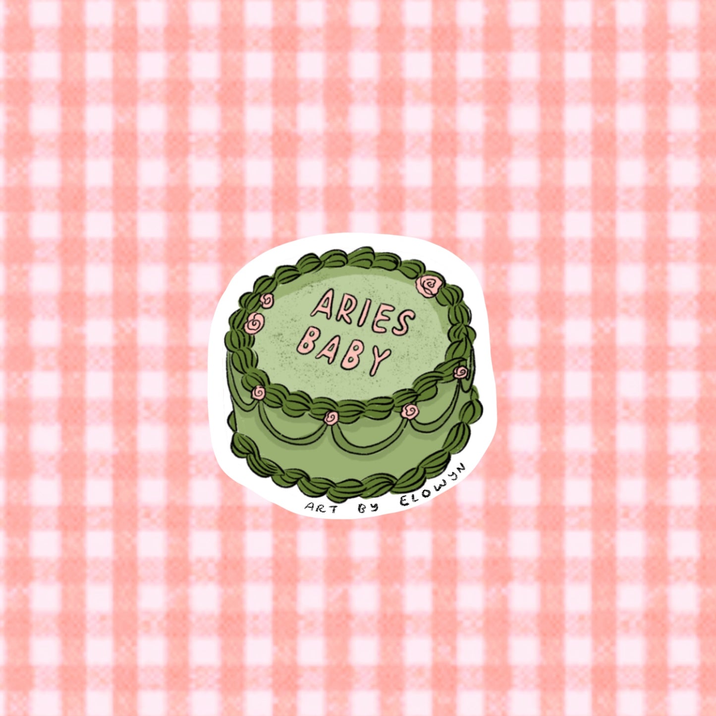 Aries Cake Sticker