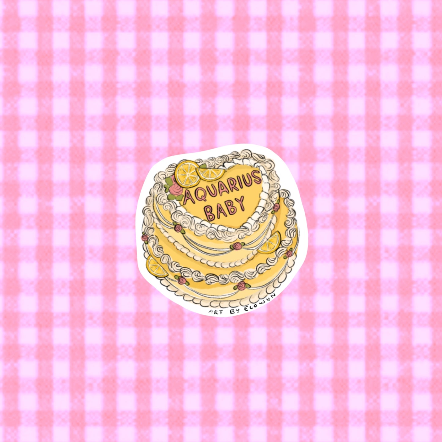 Aquarius Cake Sticker