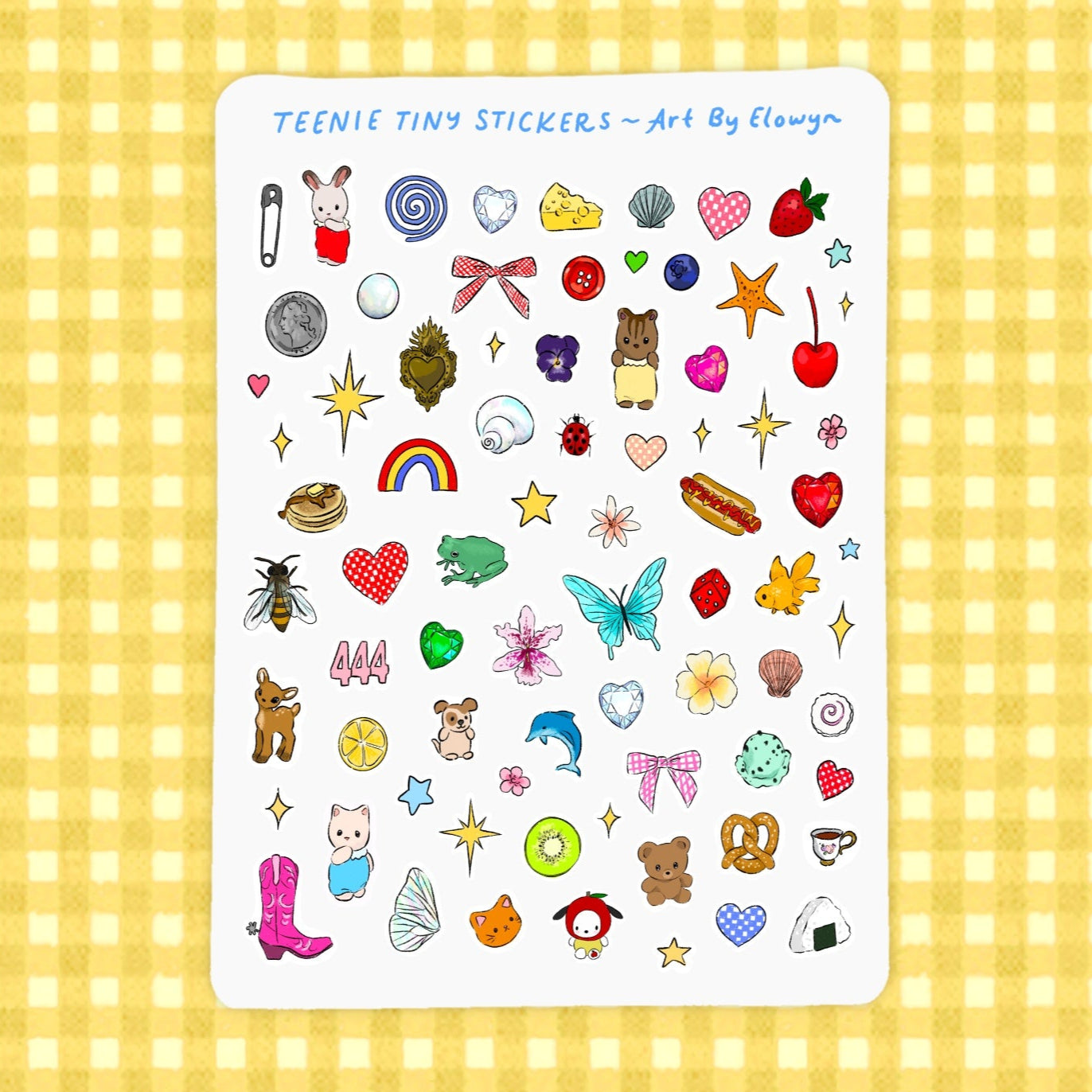 Teenie Tiny Stickers Sheet - 5x7 Sticker Sheet