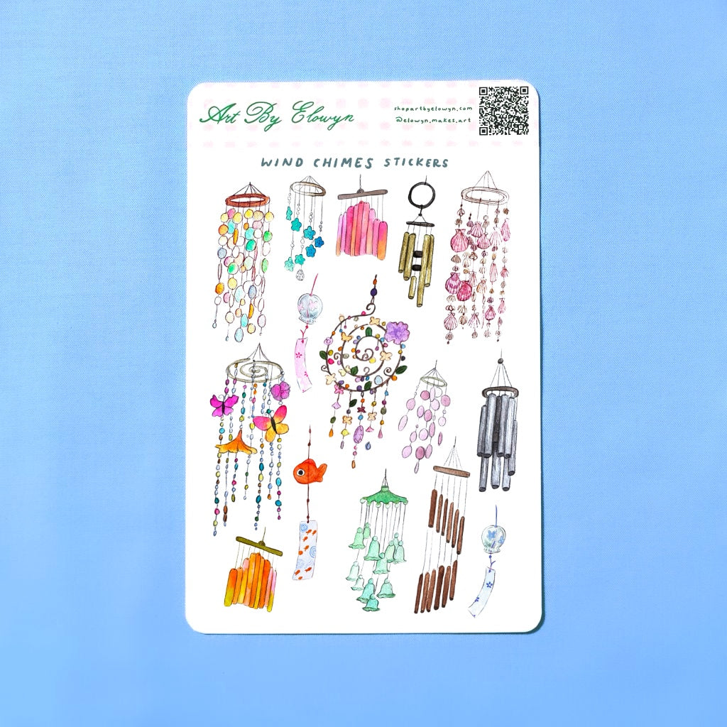 Wind Chimes Sticker Sheet