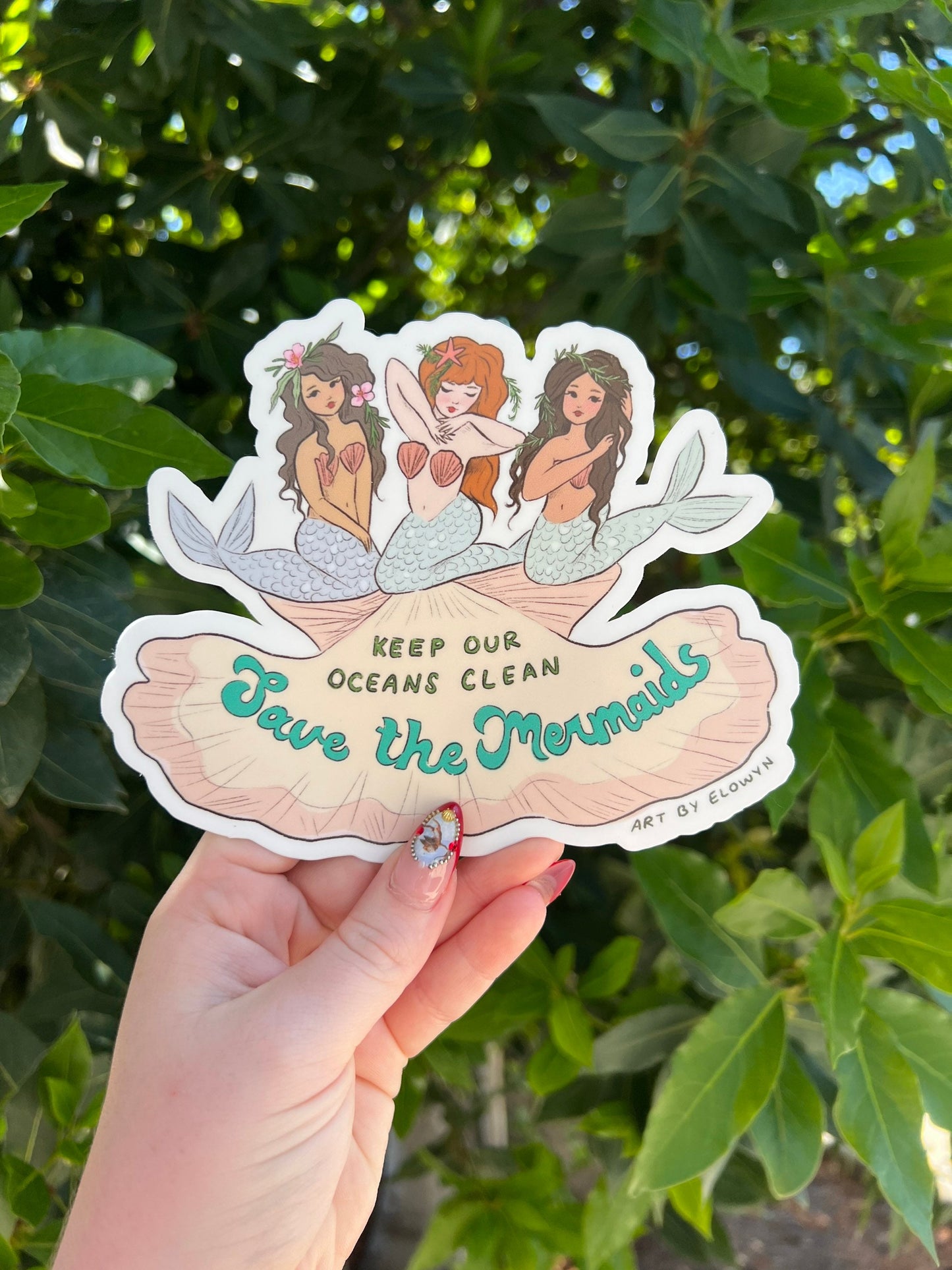 Save the Mermaids Bumper Sticker | Cute Sticker | Stickers for Car | Bumper Stickers | Waterproof Stickers | Stickers