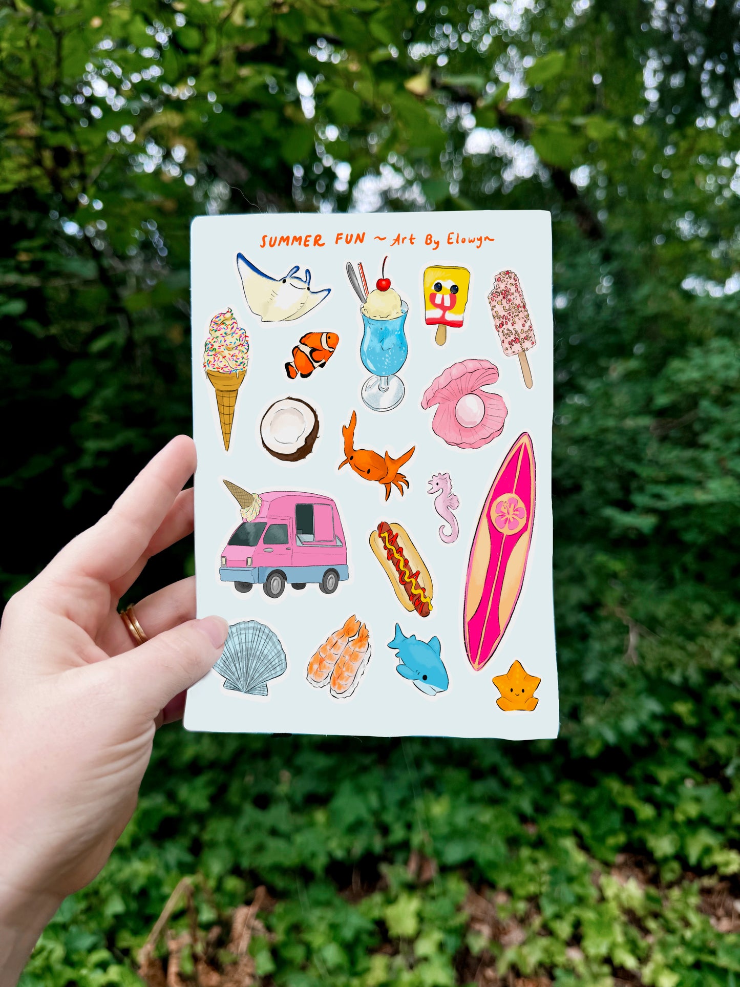 Summer Fun Sticker Sheet