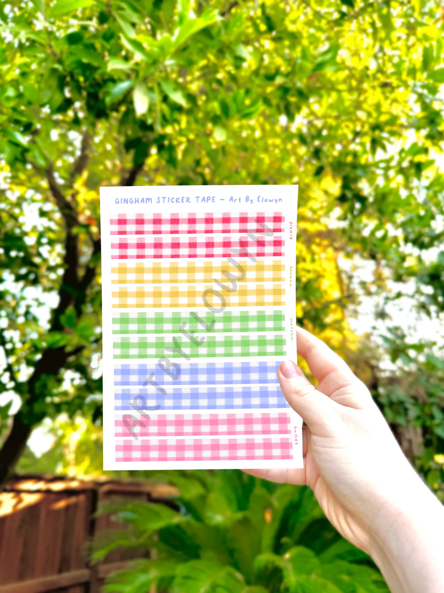 Gingham Tapes Sticker Sheet