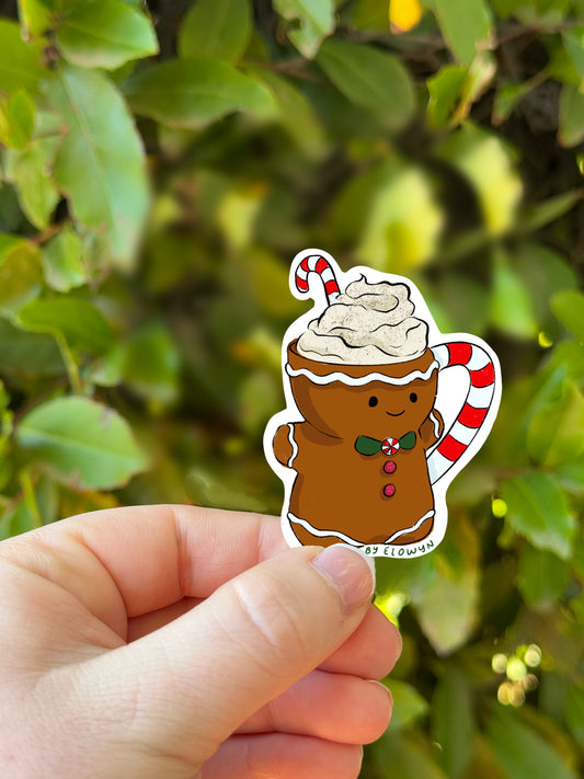 Mini Gingerbread Mug Sticker