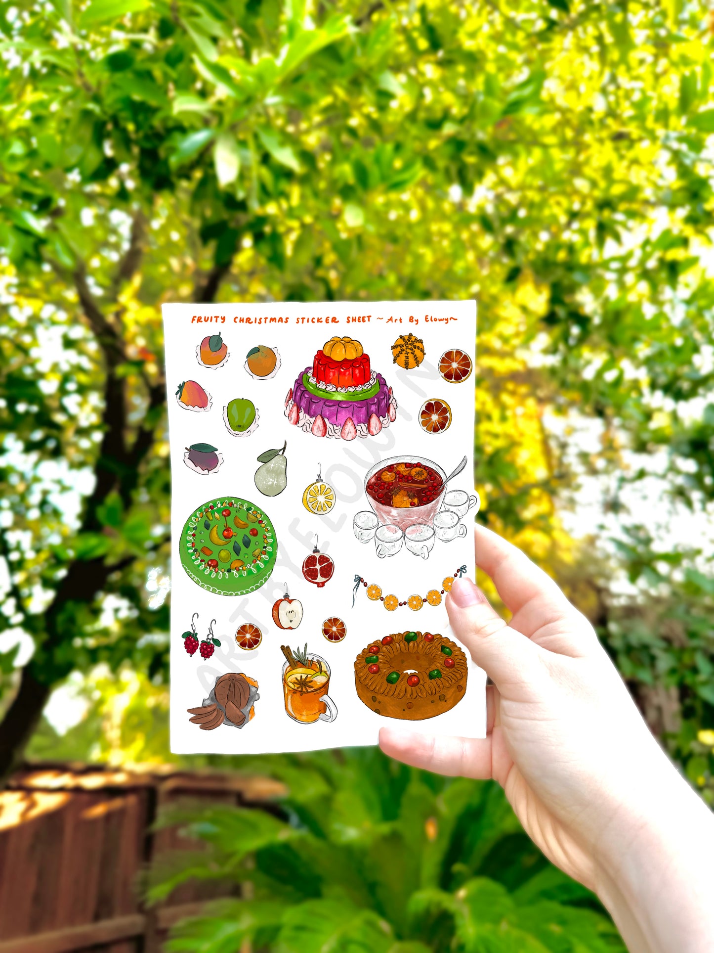 Fruity Christmas Sticker Sheet