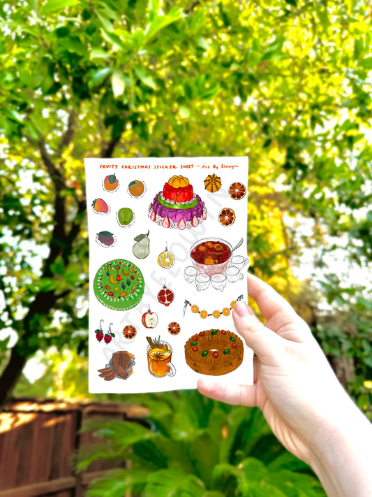 Fruity Christmas Sticker Sheet