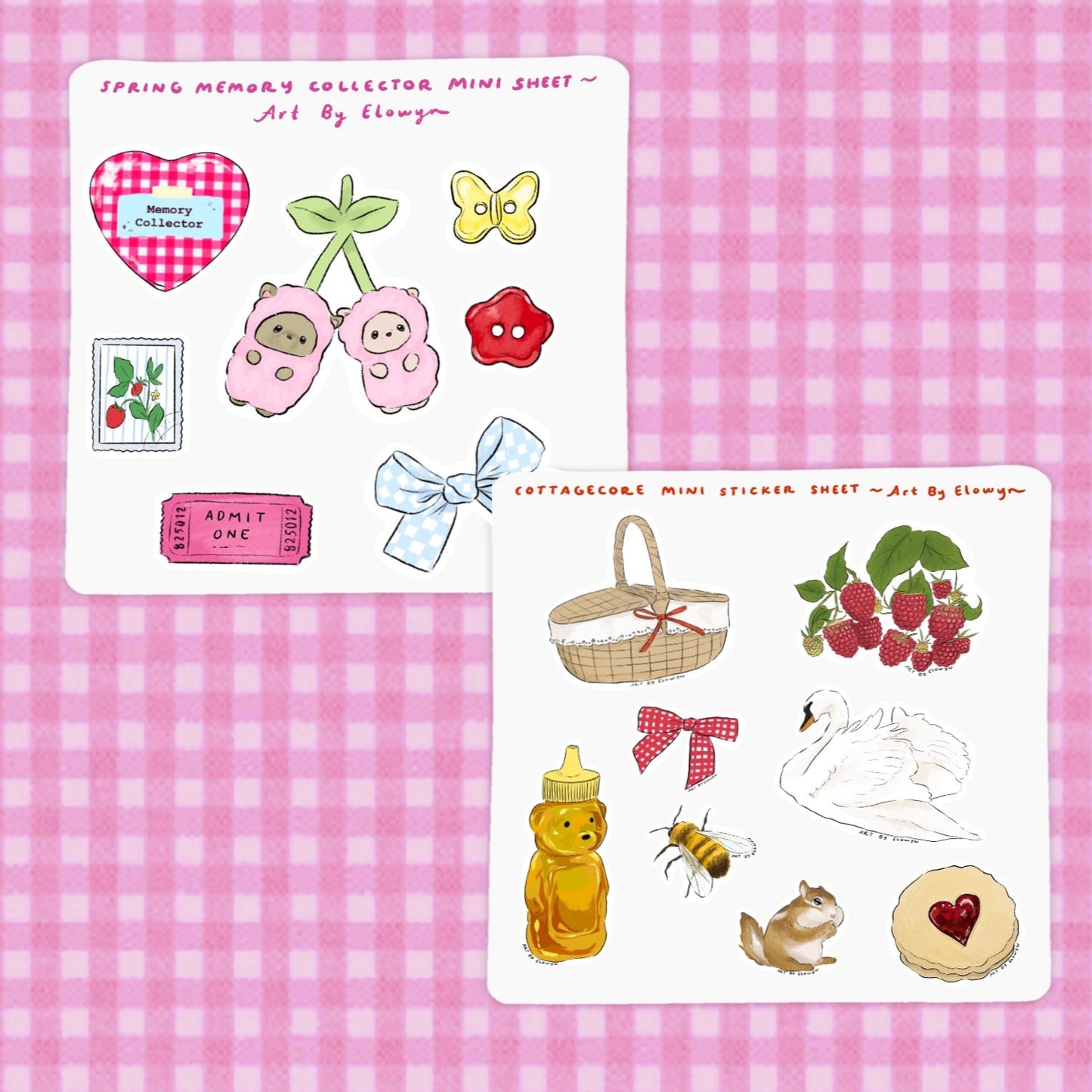 Mini Spring Memory Collector + Cottagecore Sheet Bundle - 4x4 Sticker Sheets