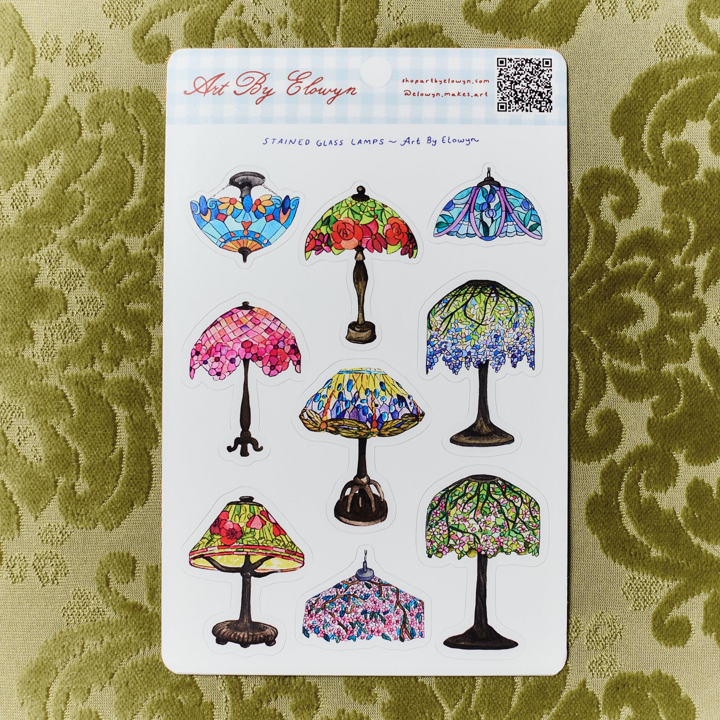 Stained Glass Lamps Sticker Sheet