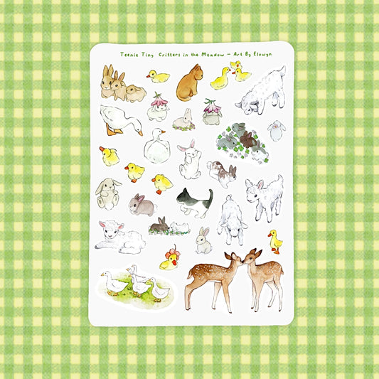 🐰NEW🐰 Critters in a Meadow Sticker Sheet