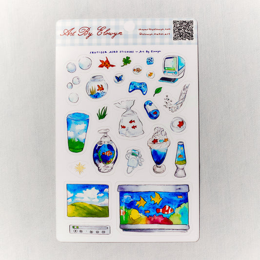 Frutiger Aero Sticker Sheet