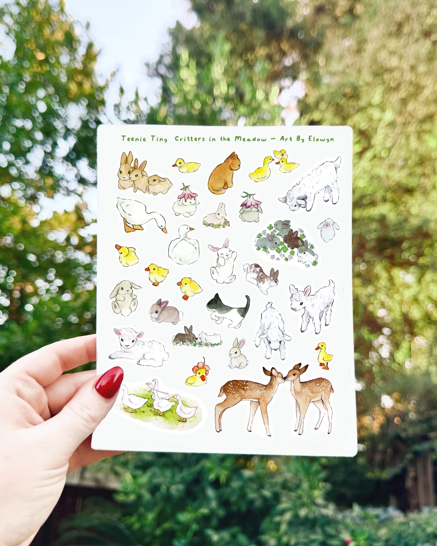 🐰NEW🐰 Critters in a Meadow Sticker Sheet