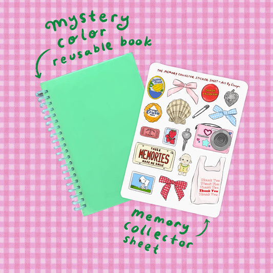 NEW BUNDLE 🌟 Mystery Color Reusable Sticker Book + The Memory Collector Sheet