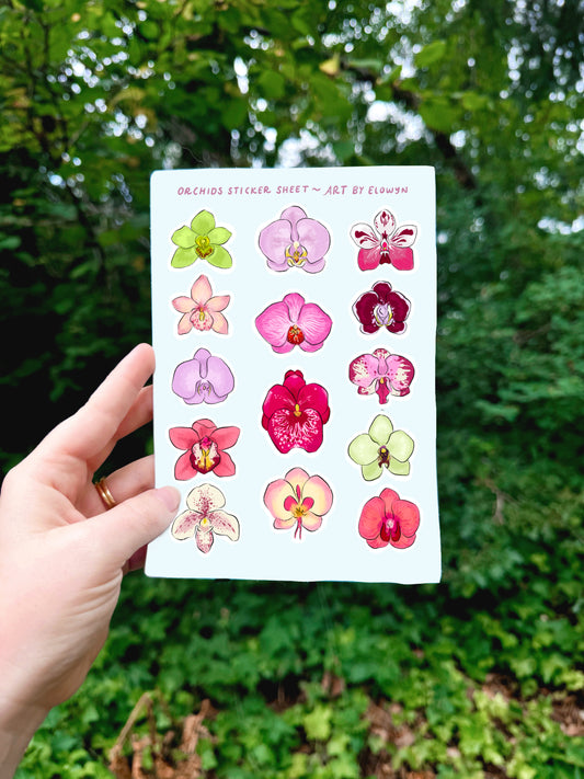 Orchids Sticker Sheet