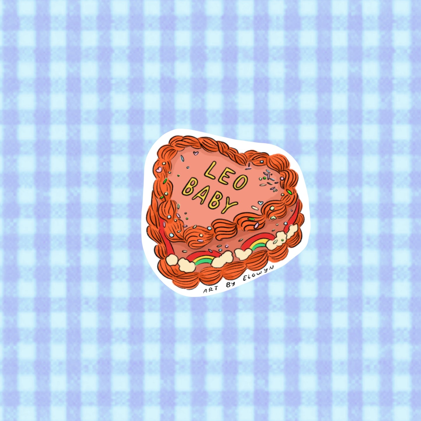 Leo Cake Sticker