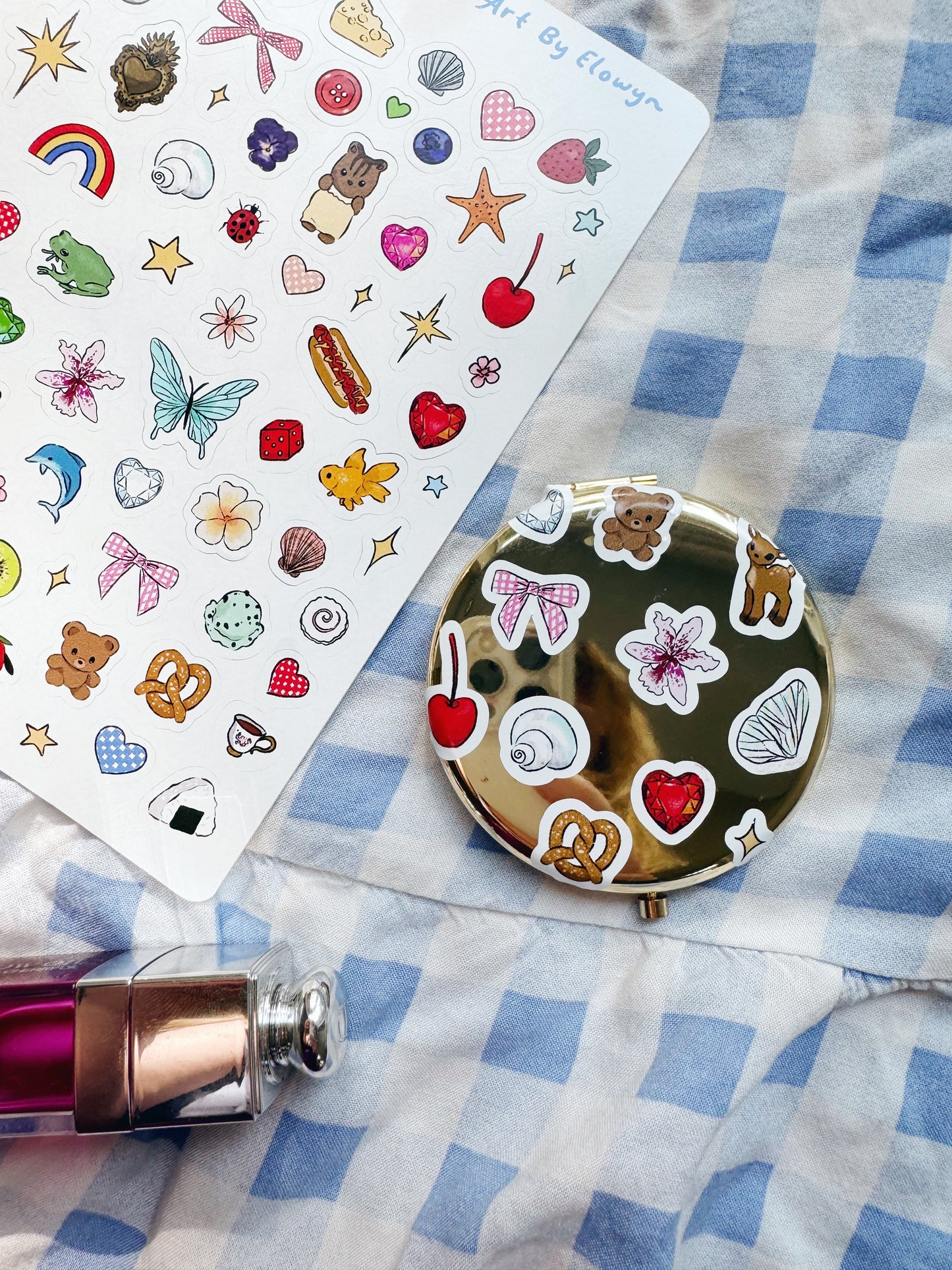 Compact Mirror + Teenie Tiny Sticker Sheet