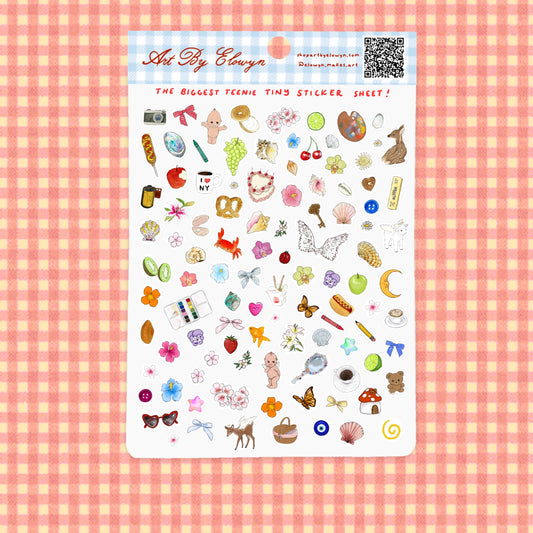 The BIGGEST teenie tiny sticker sheet - 8.5x11 Sticker Sheet