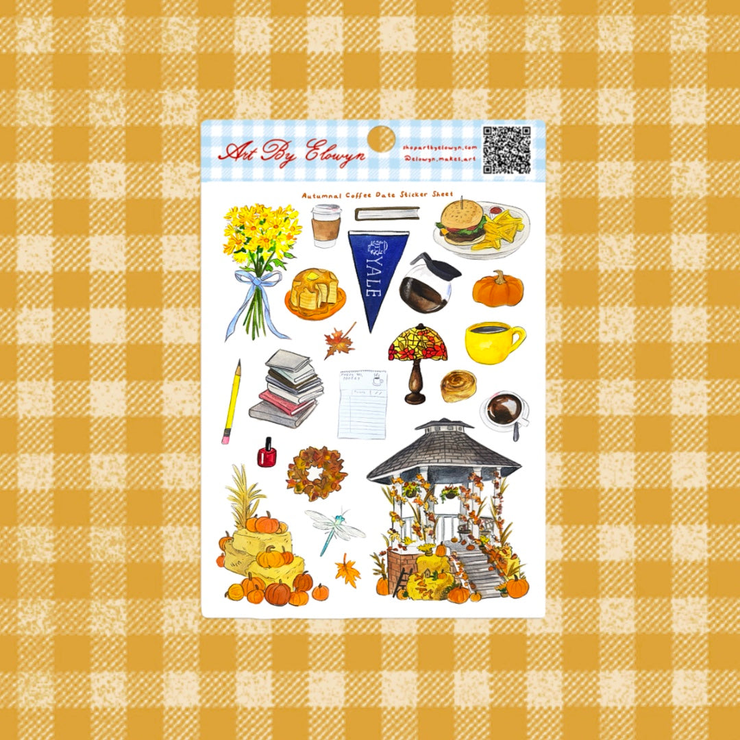 Autumnal Coffee Date Sticker Sheet
