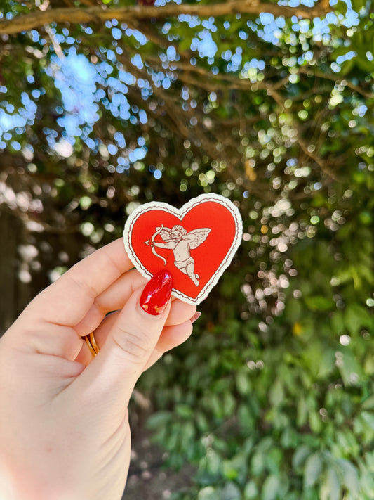 Mini Red Cupid Heart Sticker