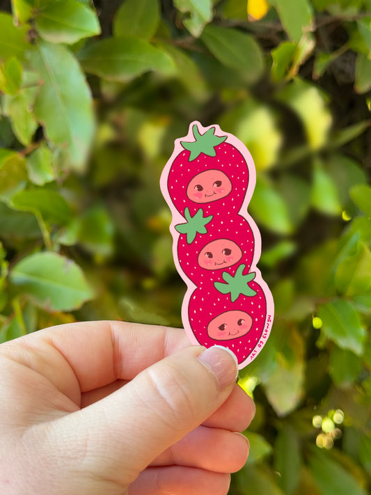 Kewpie Strawberry Triplets Sticker