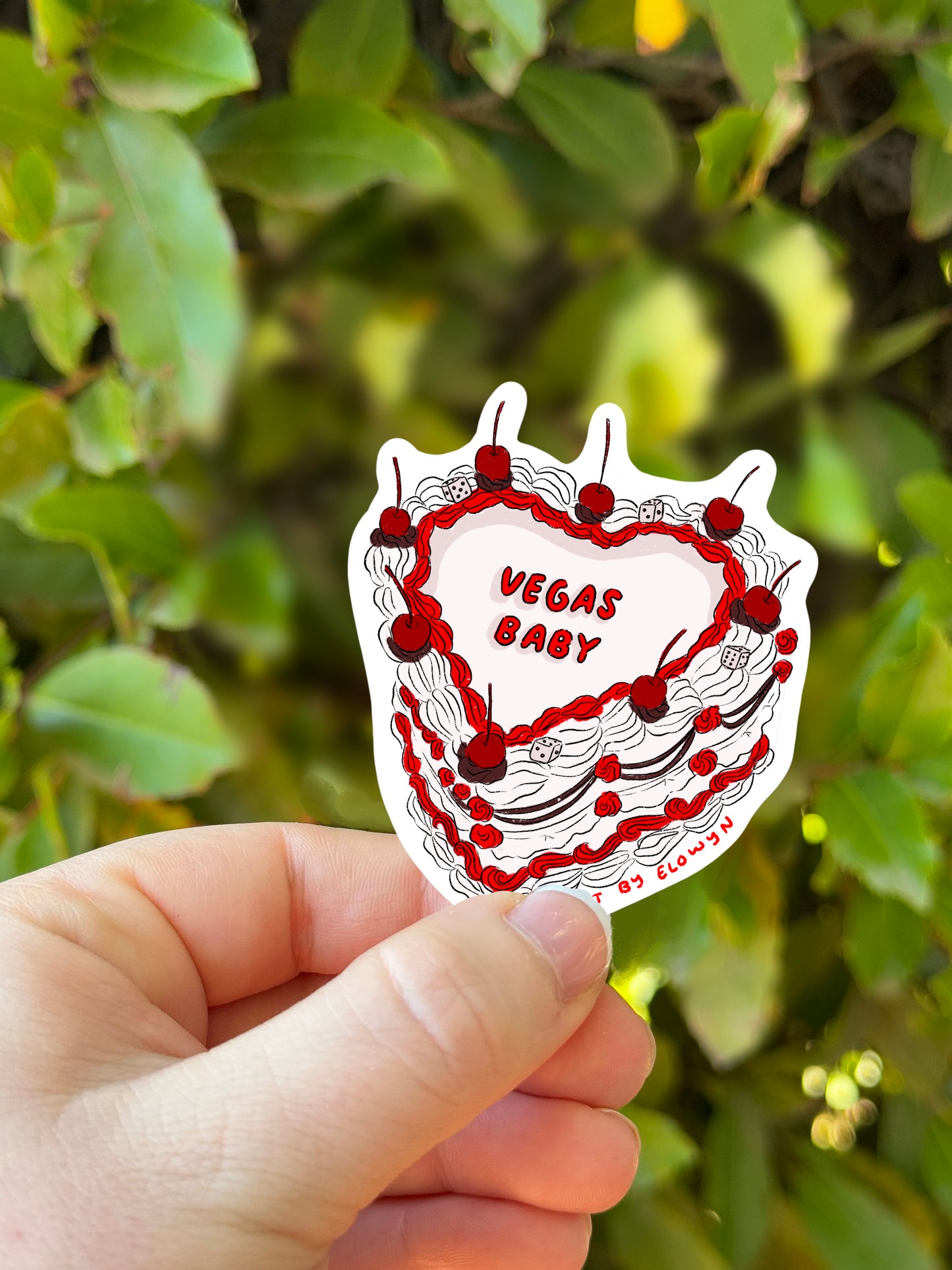 Vegas Baby Cake Sticker