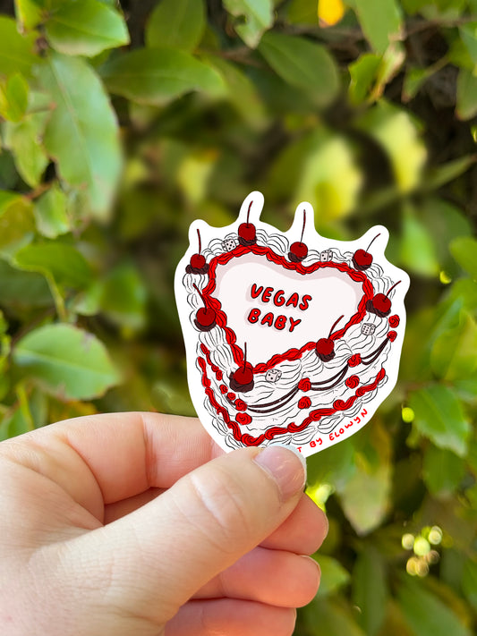 Vegas Baby Cake Sticker