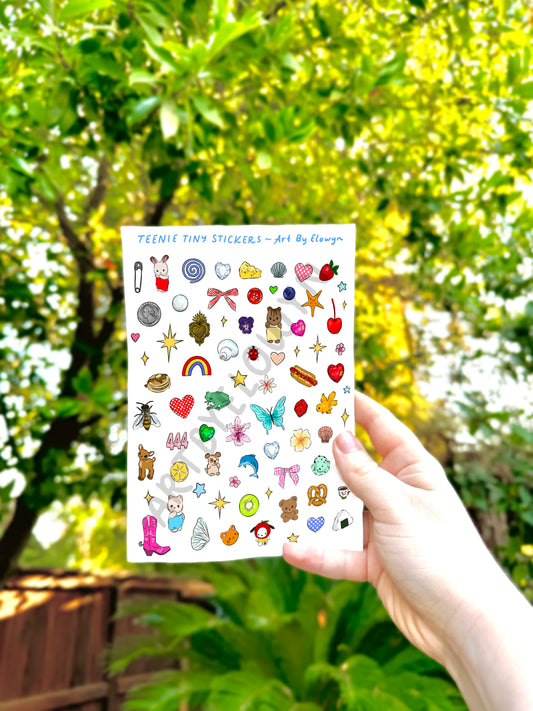 Teenie Tiny Stickers Sheet - 5x7 Sticker Sheet