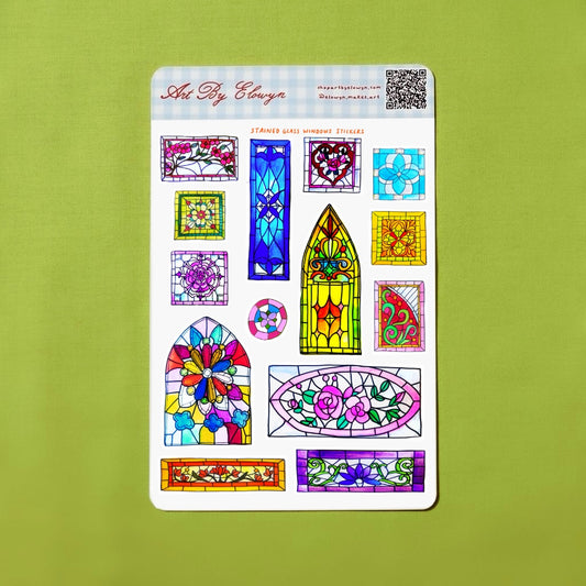 Stained Glass Windows Sticker Sheet