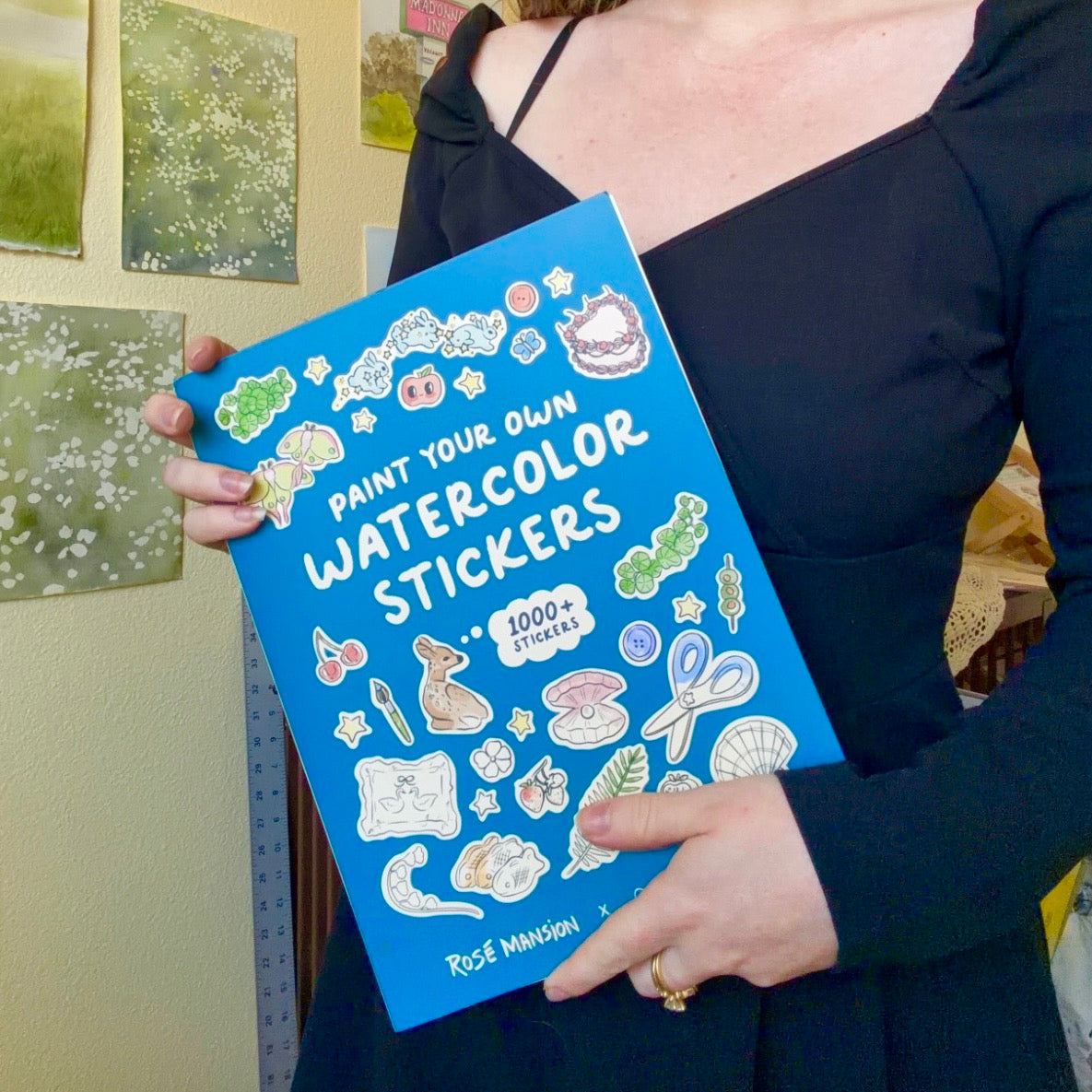 Paint Your Own Watercolor Stickers Book and Months of the Year Bundle