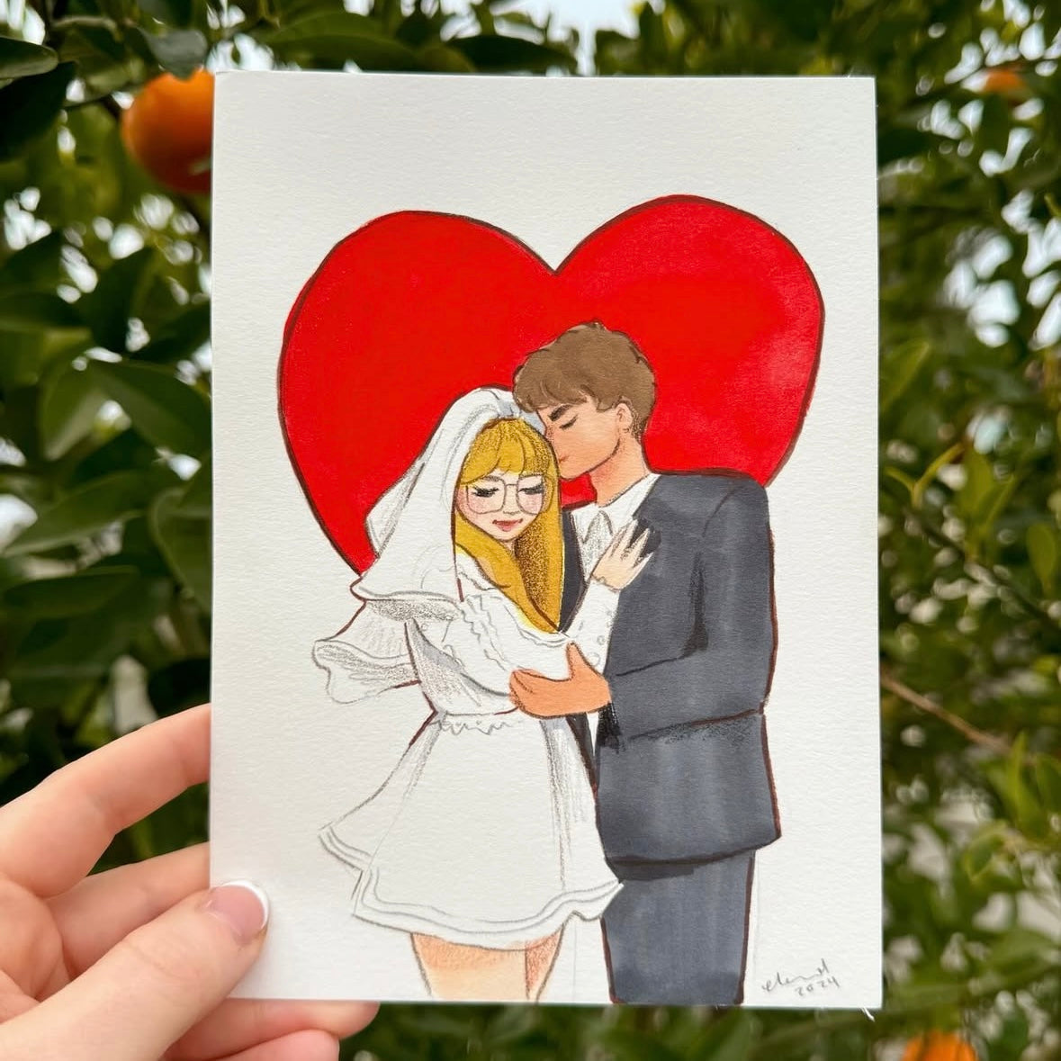 LIMITED AVAILABILITY - Valentine's Day 2026 - Watercolor Portrait