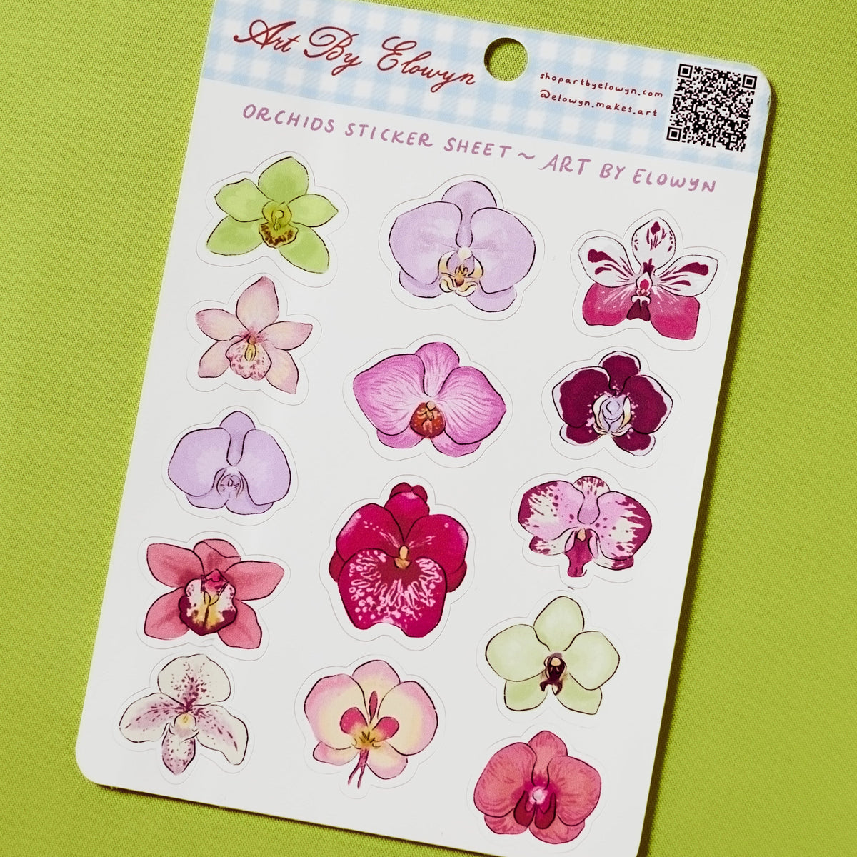 Orchid Sticker Orchids Sticker Sheet – Art by Elowyn