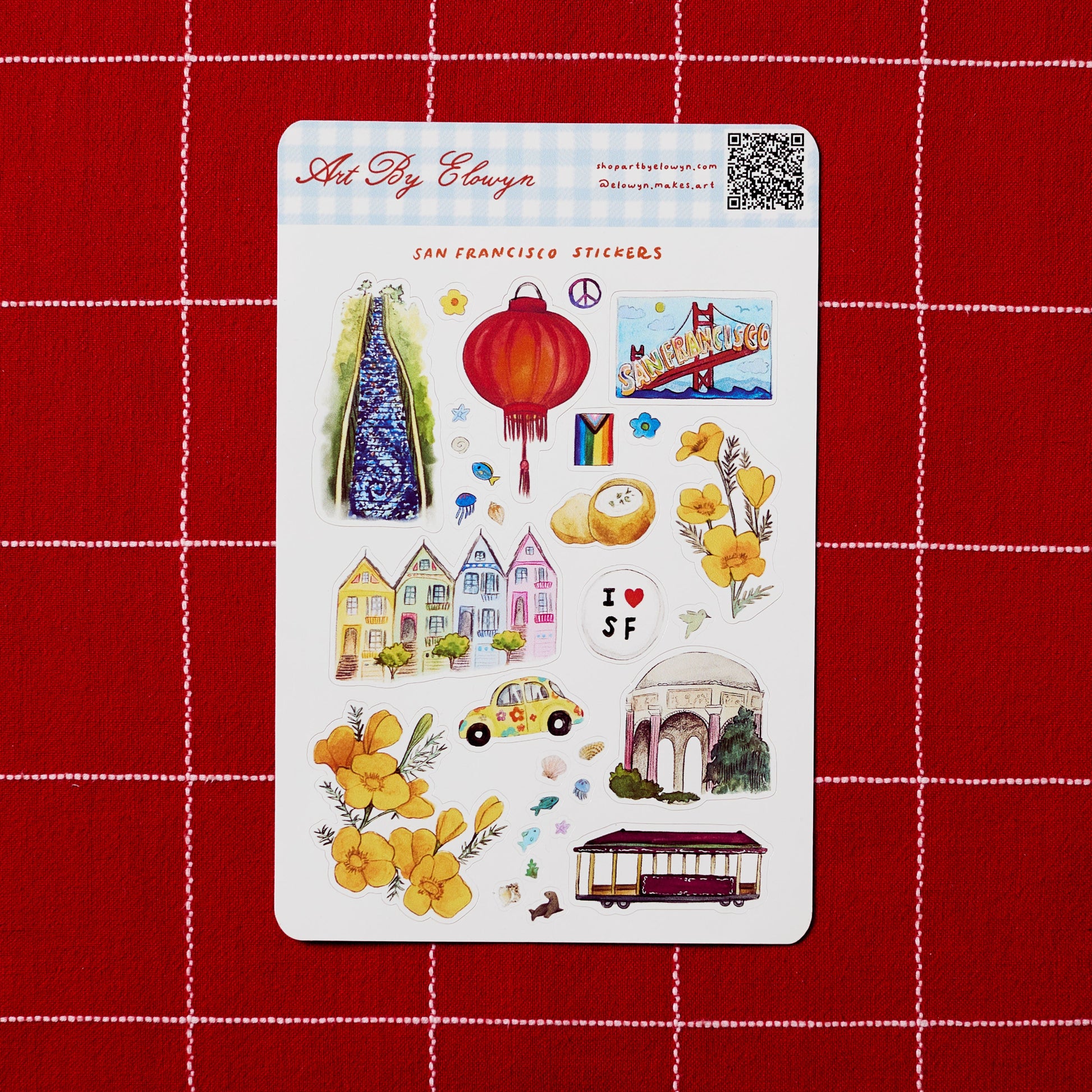 Art By Elowyn's San Francisco Sticker Sheet