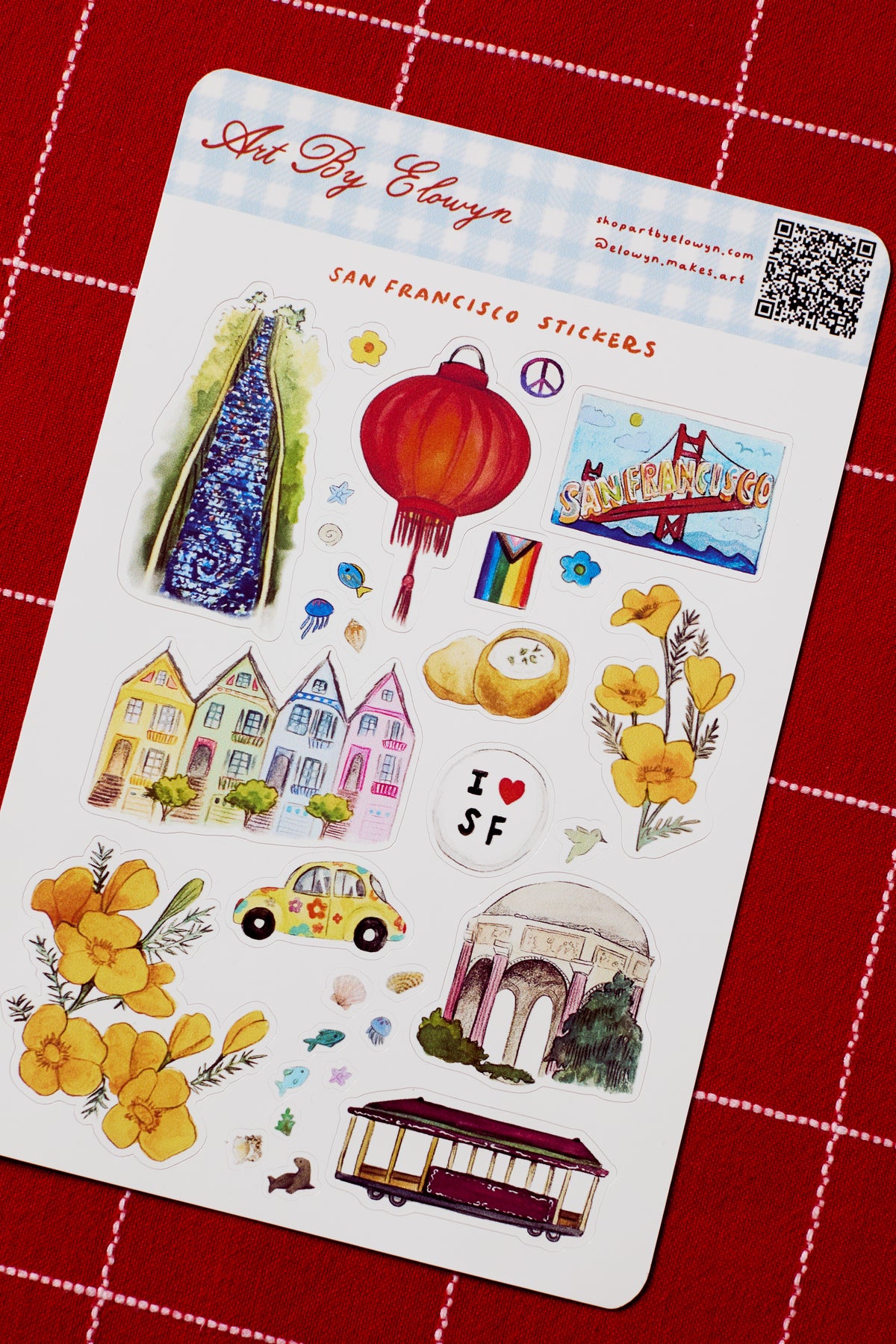 Sf Sticker San Francisco Sticker Sheet – Art by Elowyn