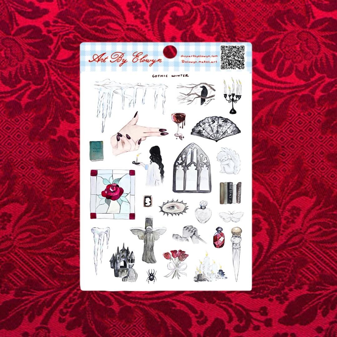 Gothic Winter Sticker Sheet