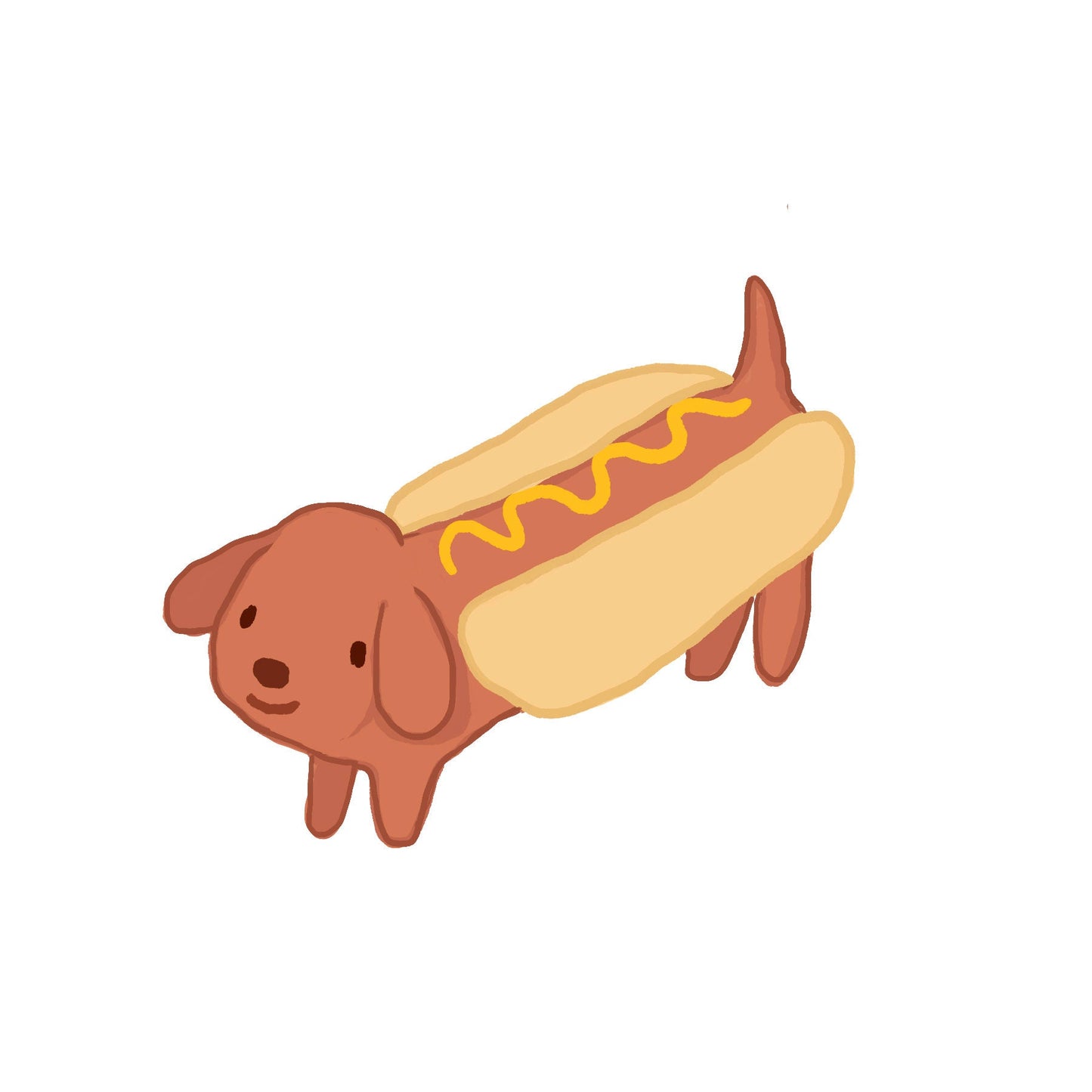 Hotdog Dog Sticker | Stickers for Hydroflask | Laptop Stickers | Waterproof Stickers | Puppy Sticker | Weiner Dog Sticker