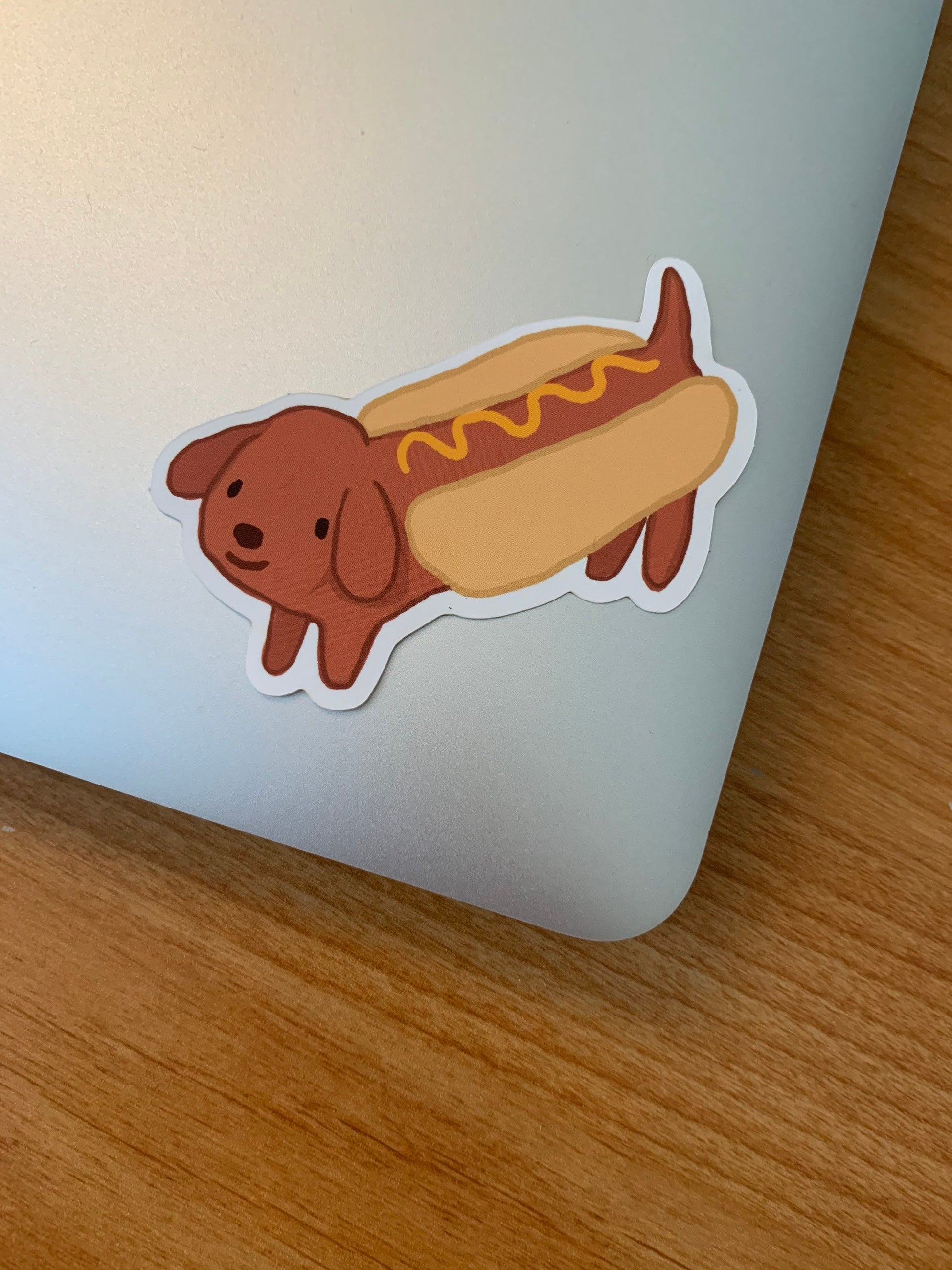 Hotdog Dog Sticker | Stickers for Hydroflask | Laptop Stickers | Waterproof Stickers | Puppy Sticker | Weiner Dog Sticker