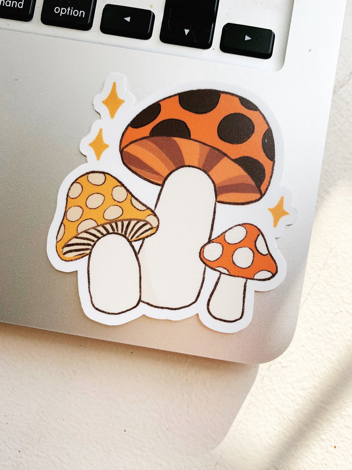 Groovy Orange Mushroom Sticker | Stickers for Hydroflask | Laptop Stickers | Waterproof Stickers | 70s Stickers