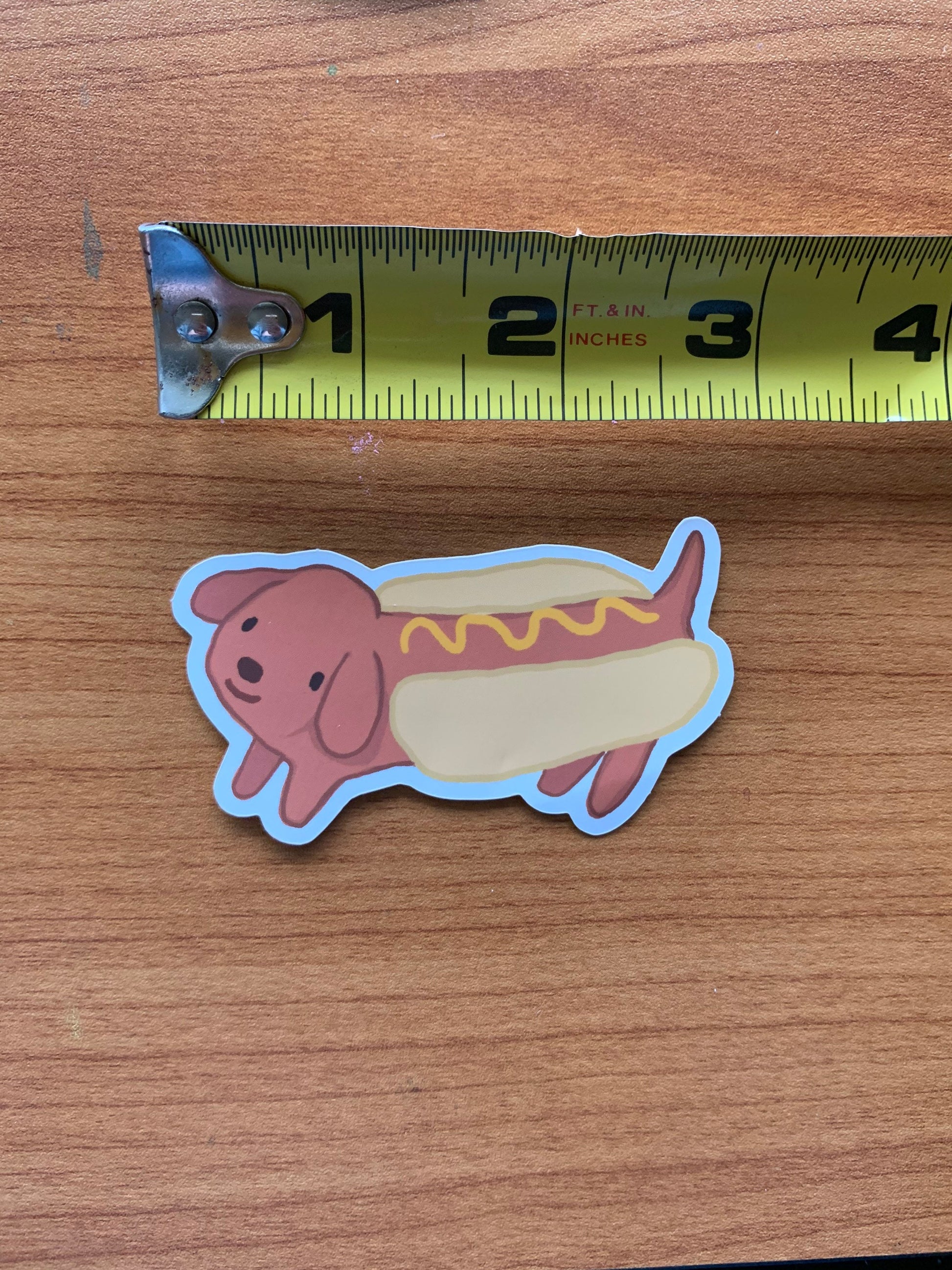 Hotdog Dog Sticker | Stickers for Hydroflask | Laptop Stickers | Waterproof Stickers | Puppy Sticker | Weiner Dog Sticker