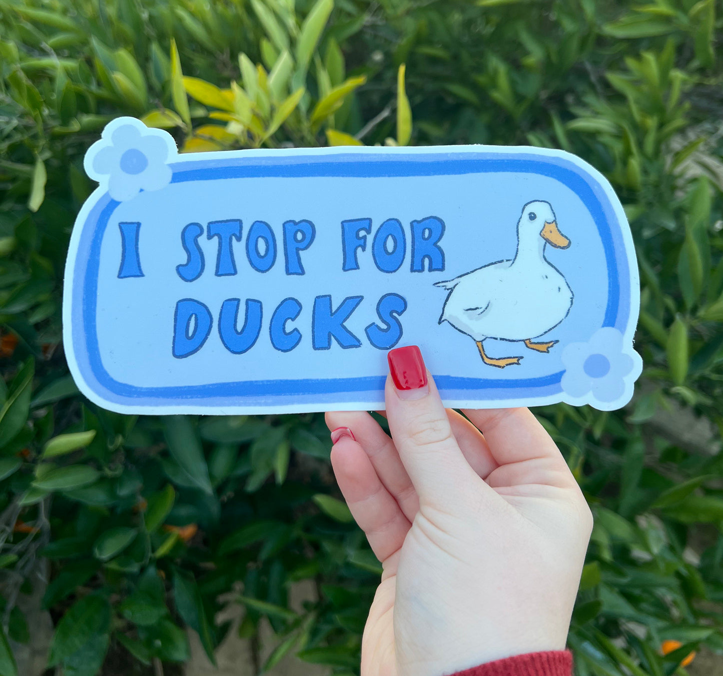 I Stop For Ducks Bumper Sticker | Ducks Sticker | Stickers for Car | Bumper Stickers | Waterproof Stickers | Stickers